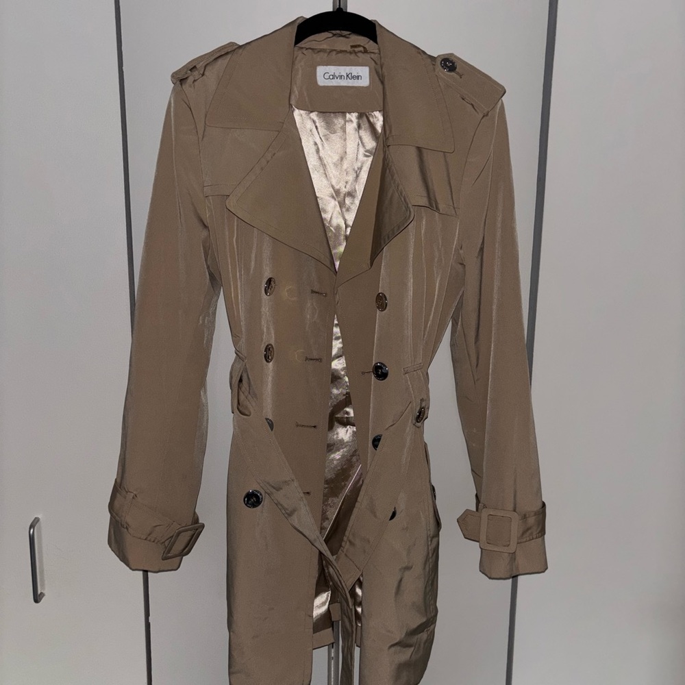 Calvin Klein Women's Beige Trench Coat